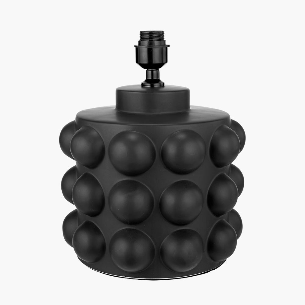Serenity Black Bobbled Ceramic Large Table Lamp - Base Only